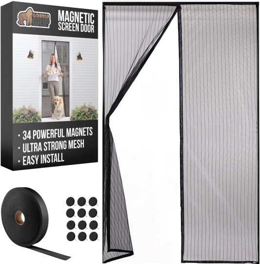 GORILLA GRIP Magnetic Screen Door, (size: 100×210)