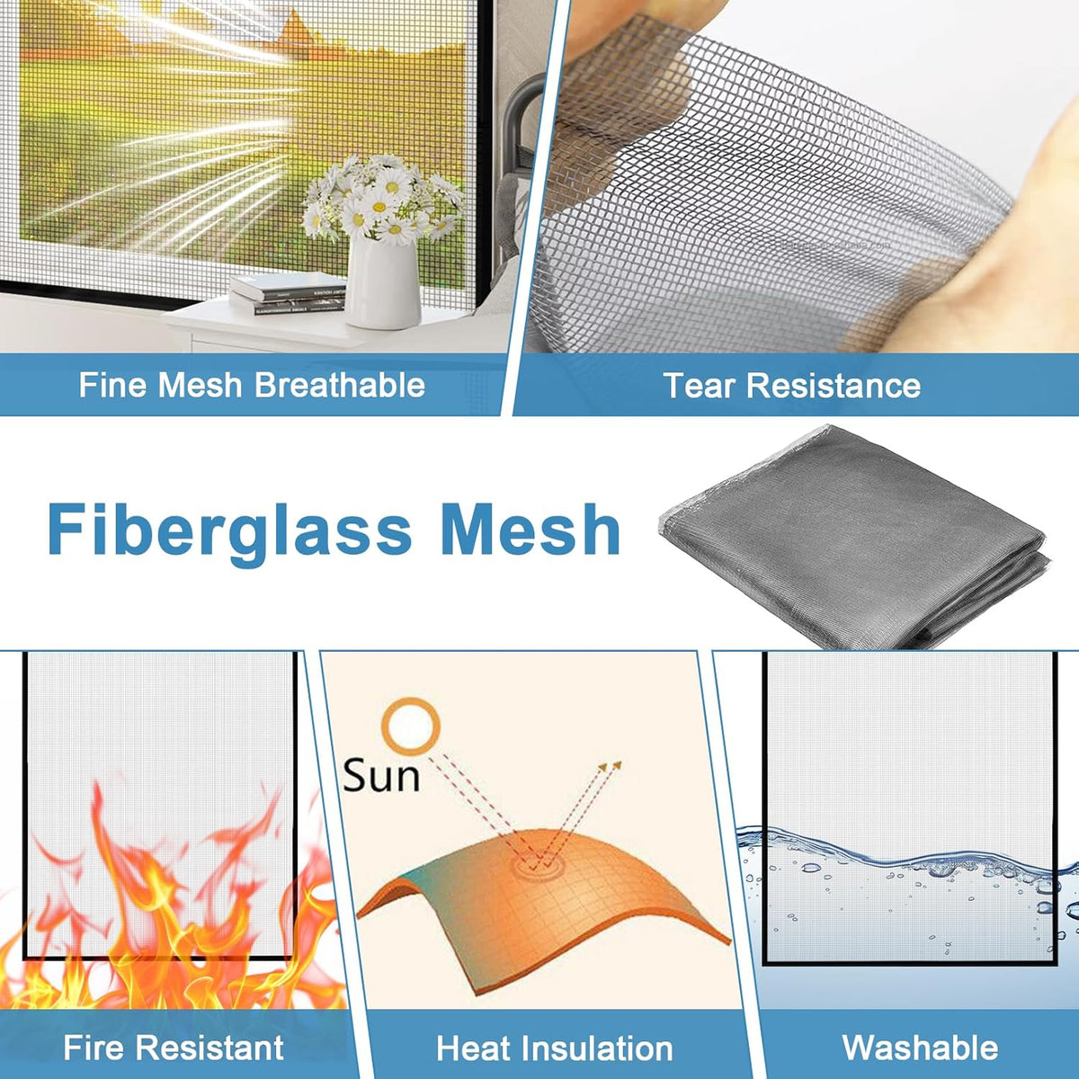 Magnetic mosquito window (size: 5×5)