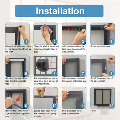 Magnetic mosquito window (size: 5×5)