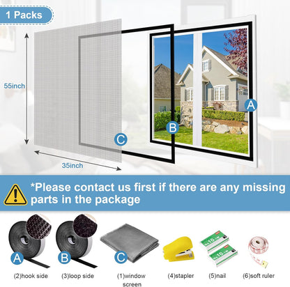 Magnetic mosquito window (size: 5×5)